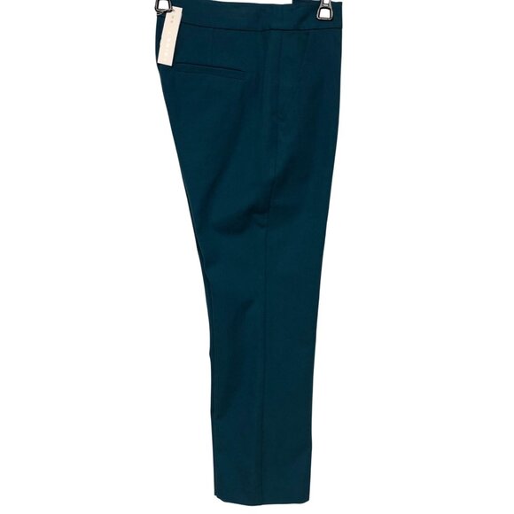 Trina Turk $298 Womens Teal Straight-Leg Pants High-Rise With Pockets 4 NWT - Picture 12 of 14